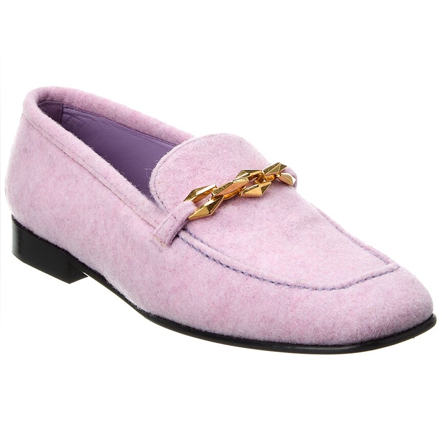 Euc Jimmy Choo Diamond Tilda Flannel Loafer In Wisteria $850 36.5